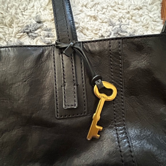 Fossil leather tote bag - Picture 3 of 3